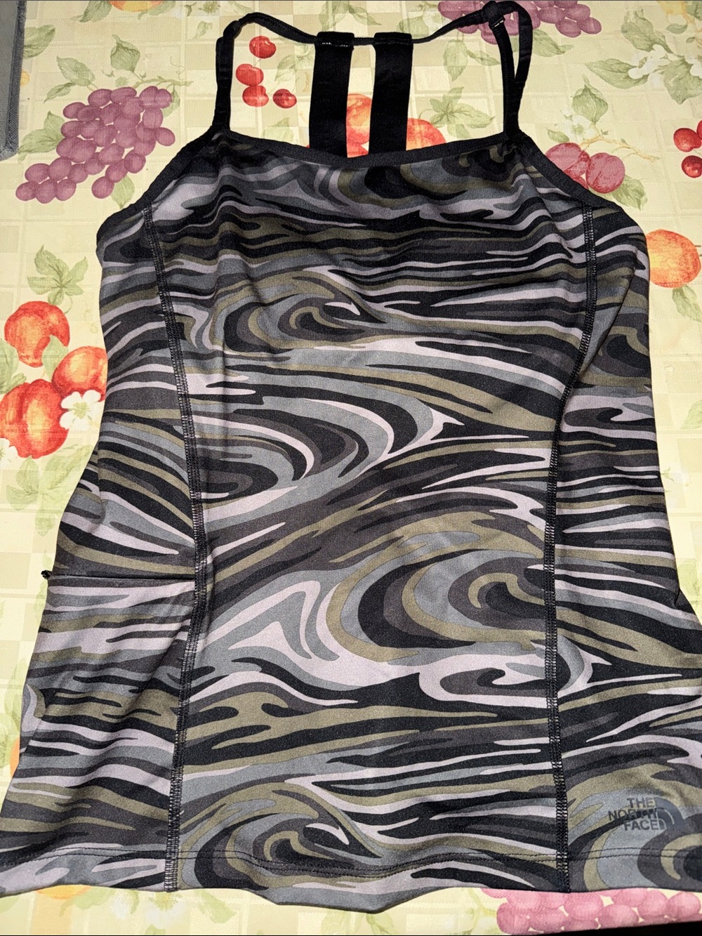 The North Face Women’s Black Gray Olive Swirl Tank
